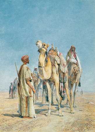 约翰·弗雷德里克·刘易斯的《沙漠中的停顿》