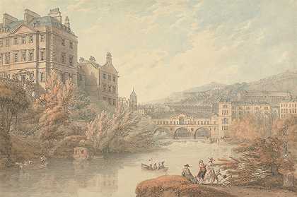 托马斯·赫恩（Thomas Hearne）的《春天花园的沐浴之景》（View of Bath from Spring Gardens）