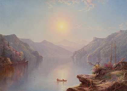 乔治·W·沃特斯的《黎明时的河流风景》