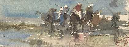 Mariano Fortuny Marsal的《马背上的摩尔人》
