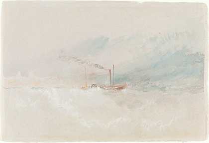 约瑟夫·马洛德·威廉·透纳（Joseph Mallord William Turner）的《多佛外的邮包船》