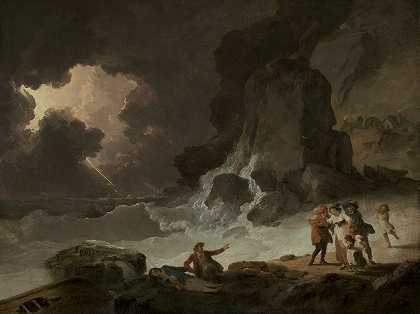 朱利叶斯·凯撒·伊贝特森的《怀特岛背后的风暴》