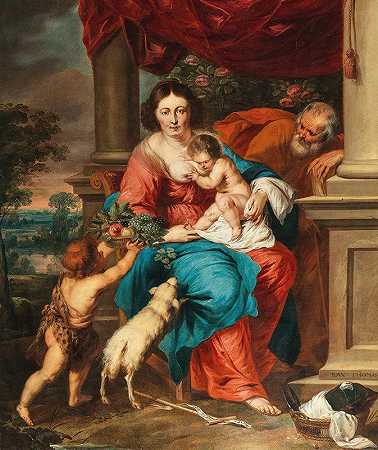 彼得·保罗·鲁本斯（Peter Paul Rubens）工作坊《圣婴圣约翰浸信会的神圣家庭》（The Holy Family with The Infant Saint John The Baptist）