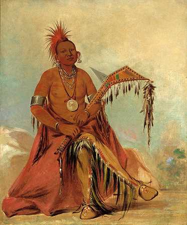乔治·卡特林的《Cler-Mónt，部落第一酋长》