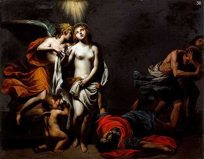 亚历山德罗·图尔奇（Alessandro Turchi）的《天使保护的圣艾格尼丝》