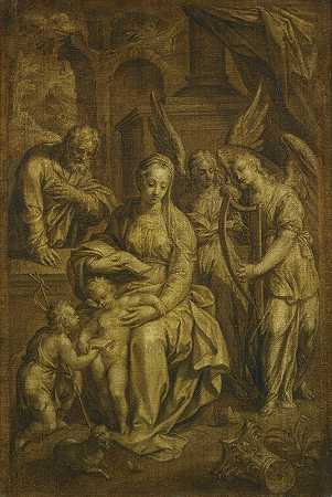 亨德里克·德·克莱克的《天使的神圣家庭》