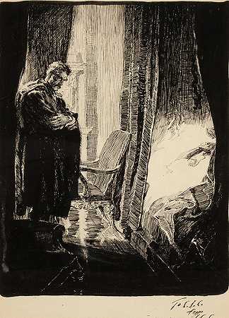 约瑟夫·克莱门特·科尔的《卧室里的男人》
