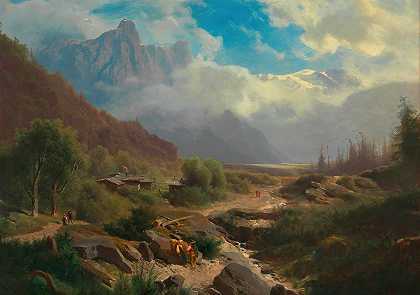 利奥波德·海因里希·沃舍尔的《高山风景》