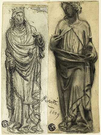 但丁·加布里埃尔·罗塞蒂的两项中世纪雕塑研究