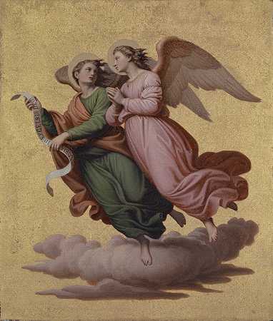 约翰·冯·施劳多夫的《漂浮的两个天使》