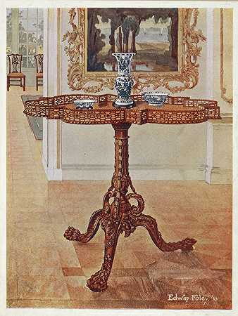 埃德温·弗利（Edwin Foley）创作的“异形浮雕边画廊桌”