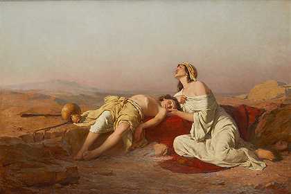 约瑟夫·斯特拉卡《沙漠中的夏甲和以实玛利》