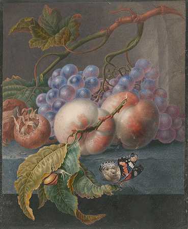 赫尔曼·亨斯滕堡《蝴蝶和蜗牛的水果》