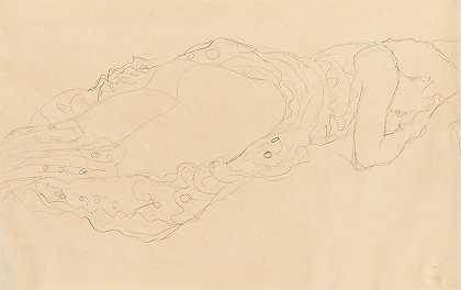 古斯塔夫·克里姆特的《躺着的裸体》