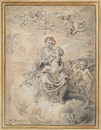 亚伯拉罕·范·迪彭贝克的《天堂的圣母与孩子》