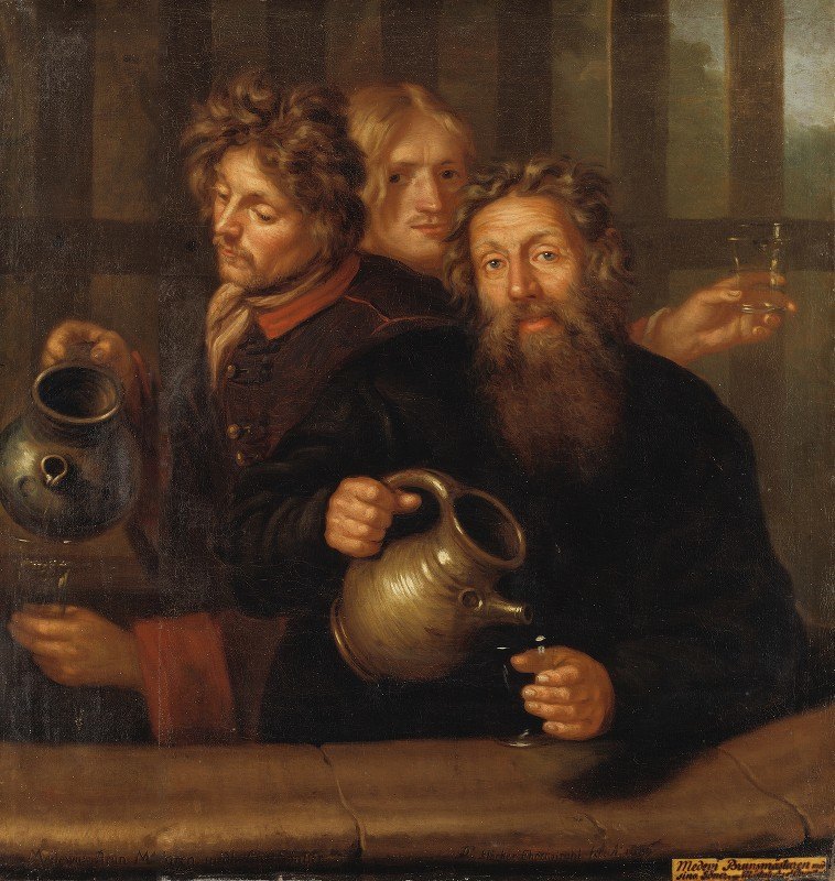 “梅德维井的井长和他的两个儿子，作者：大卫·克莱克·埃伦斯特拉尔（David Klöcker Ehrenstrahl）