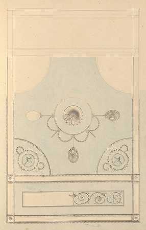 詹姆斯·怀亚特（James Wyatt）《爱尔兰费尔马纳县卡斯特库勒客厅天花板设计》