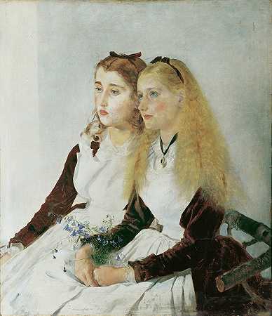 安东·罗马科的《艺术家的侄女伊丽莎白和玛雅》