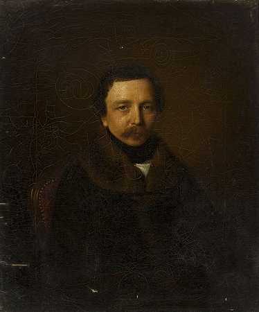 丹尼尔·格夫里尔（Daniel Gevril）的《一个穿着毛皮领外套的男人的肖像》
