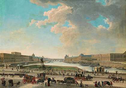 皮埃尔·安托万·德马奇《从多芬广场看巴黎》