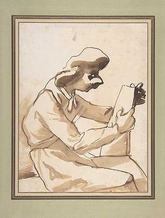 Pier Francesco Mola的《坐着的人的漫画》