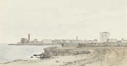 亚伯拉罕·路易·鲁道夫·杜克罗斯（Abraham Louis Rodolphe Ducros）在海岸边欣赏特兰尼