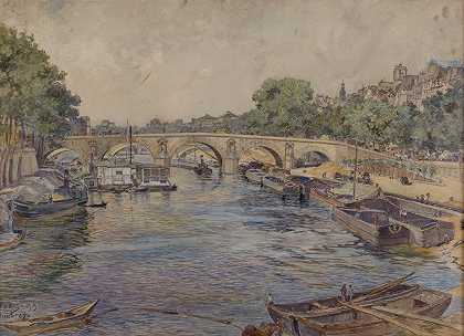 “塞纳河在玛丽桥，1899年。