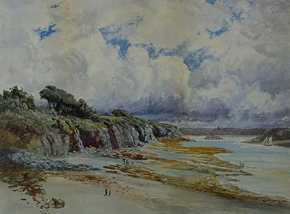 威廉·李斯·贾德森的《多云天的海岸海湾景色》