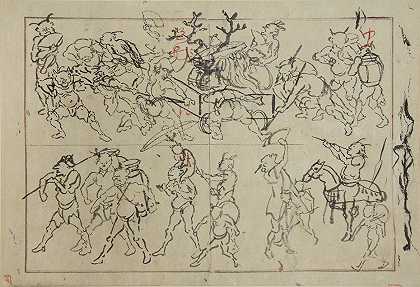 Kawanabe Kyōsai的《恶魔的初步图纸》