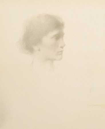 托马斯·威尔默·德温的《女人的头像》