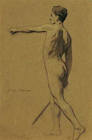 Josef Wawra《裸体站立》