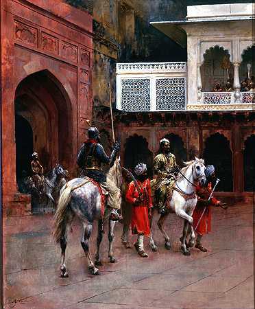 埃德温·洛德·威克斯的《印度王子，阿格拉宫》