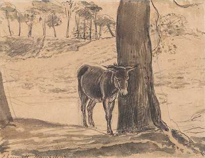 约翰·林内尔的《树旁的驴，汉普斯特德》