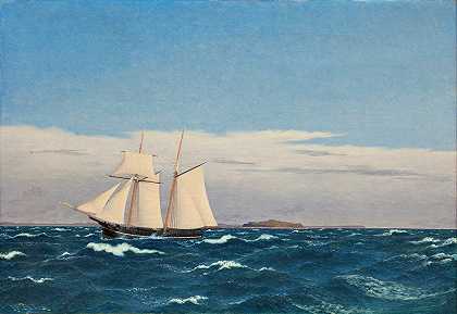 克里斯托弗·威廉·埃克斯伯格（Christopoffer Wilhelm Eckersberg）的《海景与赫勒姆岛和日德兰海岸》