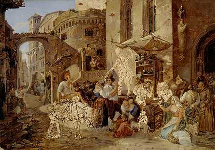 亚历山大·劳雷乌斯的《罗马街景》