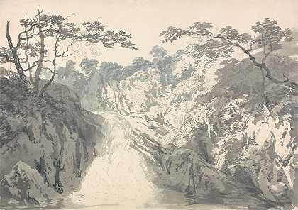 约瑟夫·马洛德·威廉·透纳的《瀑布风景》