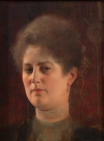 古斯塔夫·克里姆特的《无名女子肖像（海曼夫人）》
