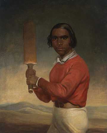 约翰·迈克尔·克罗斯兰（John Michael Crossland）的《年轻的潘宁迪板球运动员南努尔塔的肖像》