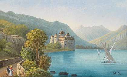 休伯特·萨特勒的《日内瓦湖奇隆城堡》