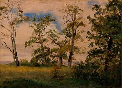 Dankvart Dreyer的《独立树木风景》