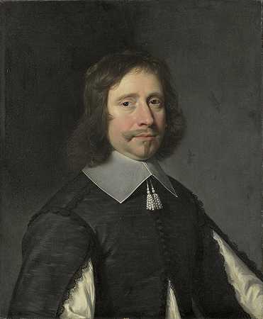 “一个人的肖像，可能是菲利普·德拉特雷莫伊尔，奥隆伯爵，由让-巴蒂斯特·德尚帕涅创作