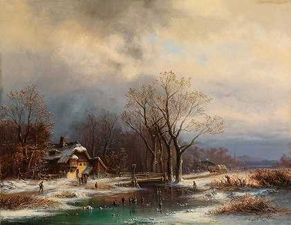 安东·多尔的《广阔的冬季风景》