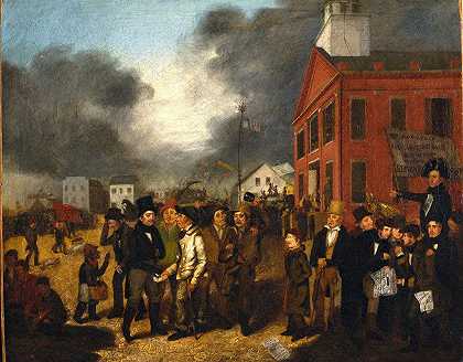 托马斯·米凯尔·伯纳姆1837年在密歇根州底特律举行的第一次州选举