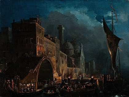 伊波利托·卡菲的《威尼斯盛典之夜》