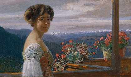 雨果·夏尔蒙特的《爱丽丝·夏尔蒙，画家的女儿》