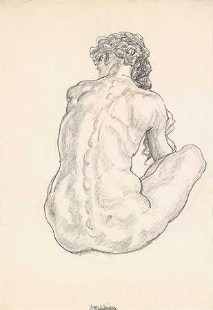 安东·伊曼纽尔·佩斯卡（Anton Emanuel Peschka）《裸体坐在女性背后》