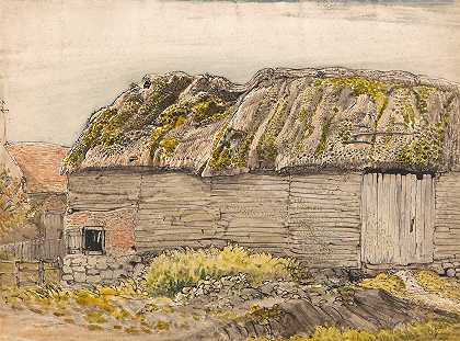 塞缪尔·帕尔默的《屋顶长满苔藓的谷仓》