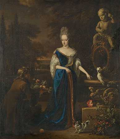 《西尔维斯特·范·汤格伦的妻子玛丽亚·科内利兹的肖像》（Jan Weenix）