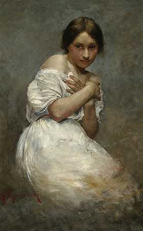 瓦茨瓦夫·斯齐马诺夫斯基的《女孩的肖像》