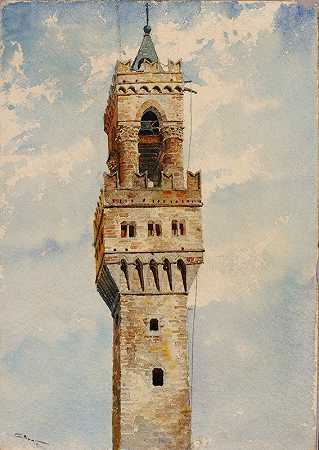 “意大利佛罗伦萨维基奥宫之塔”，卡斯·吉尔伯特著